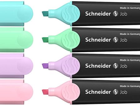 Schneider Job 150 - Rotuladores fluorescentes pastel (turquesa, menta, lila y rosado, 4 unidades) Online