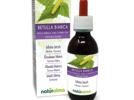 Tintura Madre sin alcohol de Abedul blanco (Betula pendula, alba o verrucosa) hojas Naturalma | Extracto líquido en gotas 120 ml | Complemento alimenticio vegano Embalaje Deteriorado Fashion